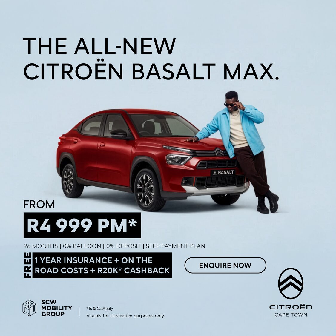 Citroen Basalt Max from R4 999 + Free Extras Cashback*