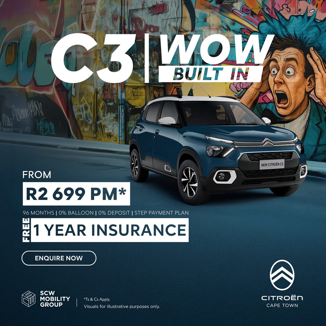 Citroen C3 from R2 699 + Insurance*