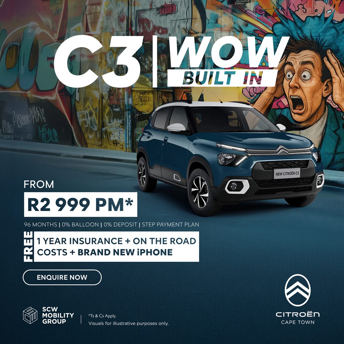 Citroen C3 from R2 999 + Free Extras iPhone*