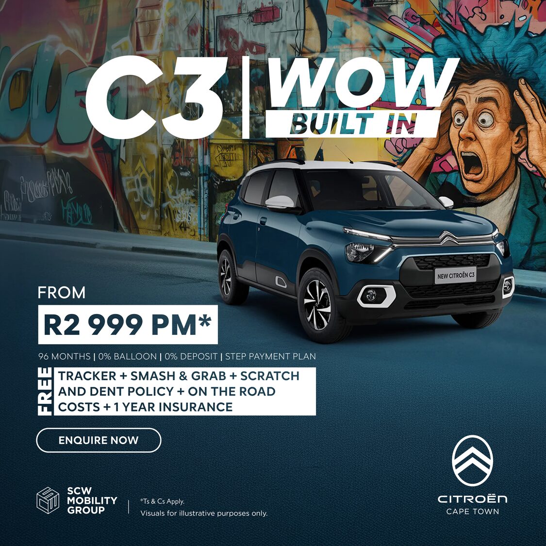 Citroen C3 from R2 999 + Free Extras*