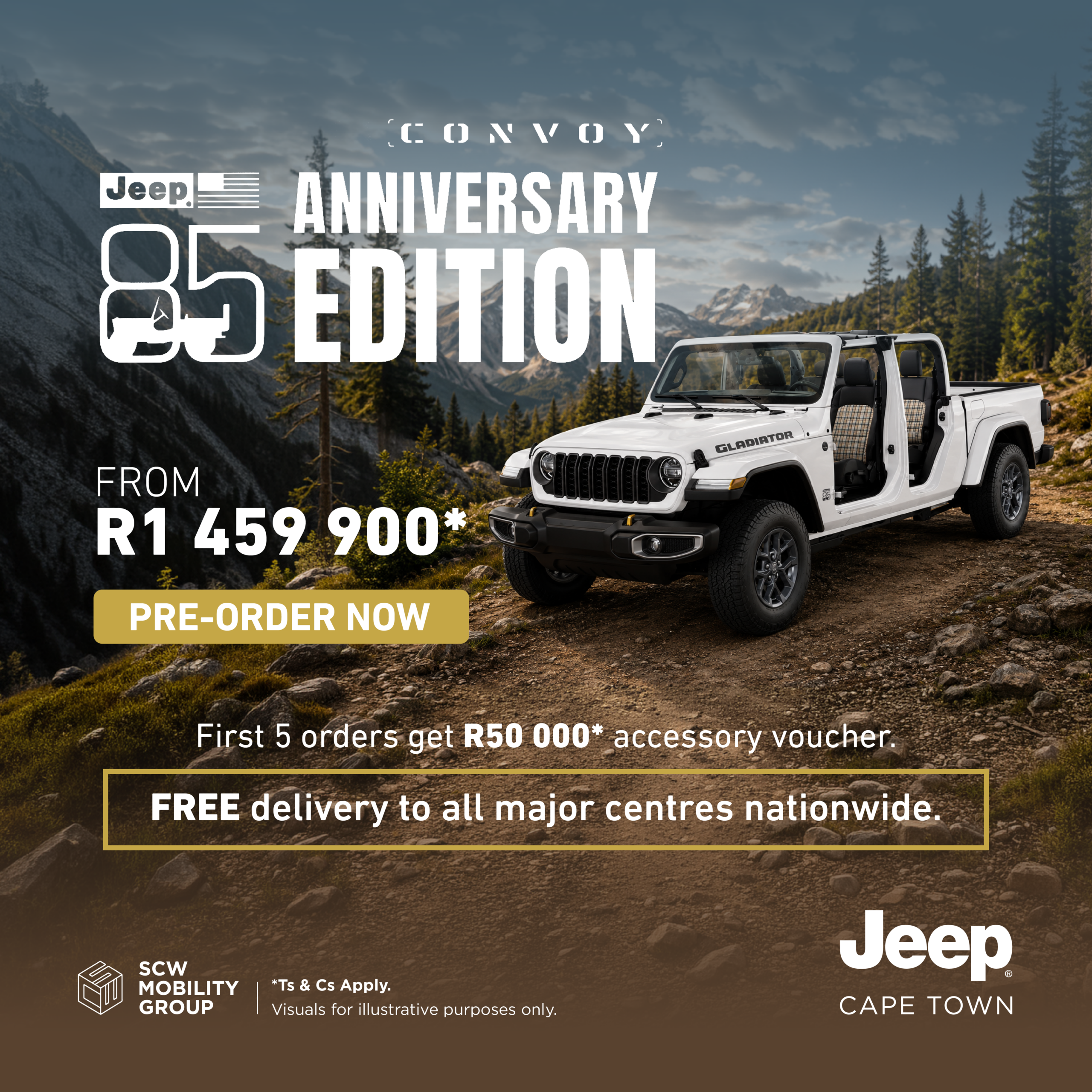 Jeep Gladiator 85th Anniversary Edition from R1 459 900*
