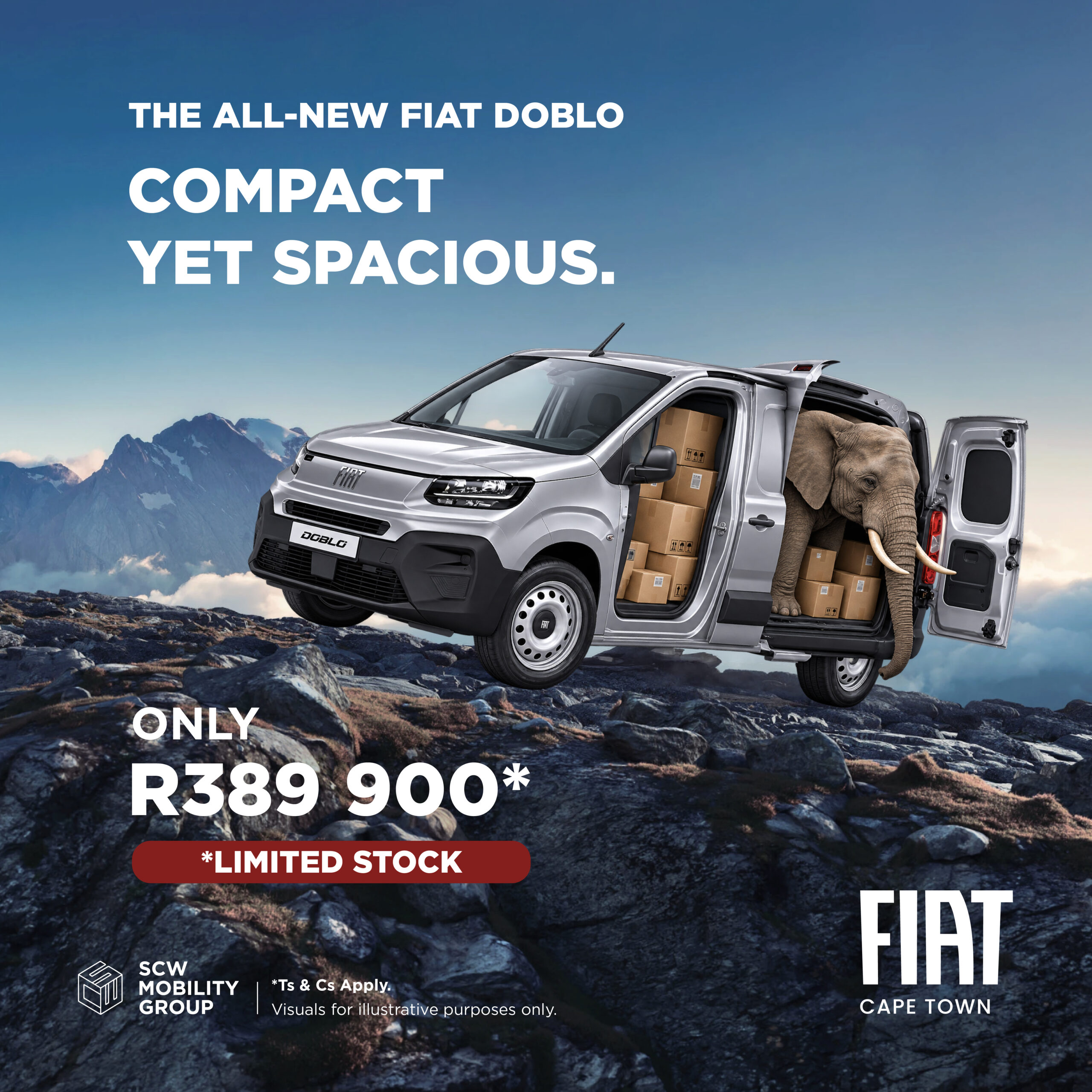 Fiat Doblo only R389 900*